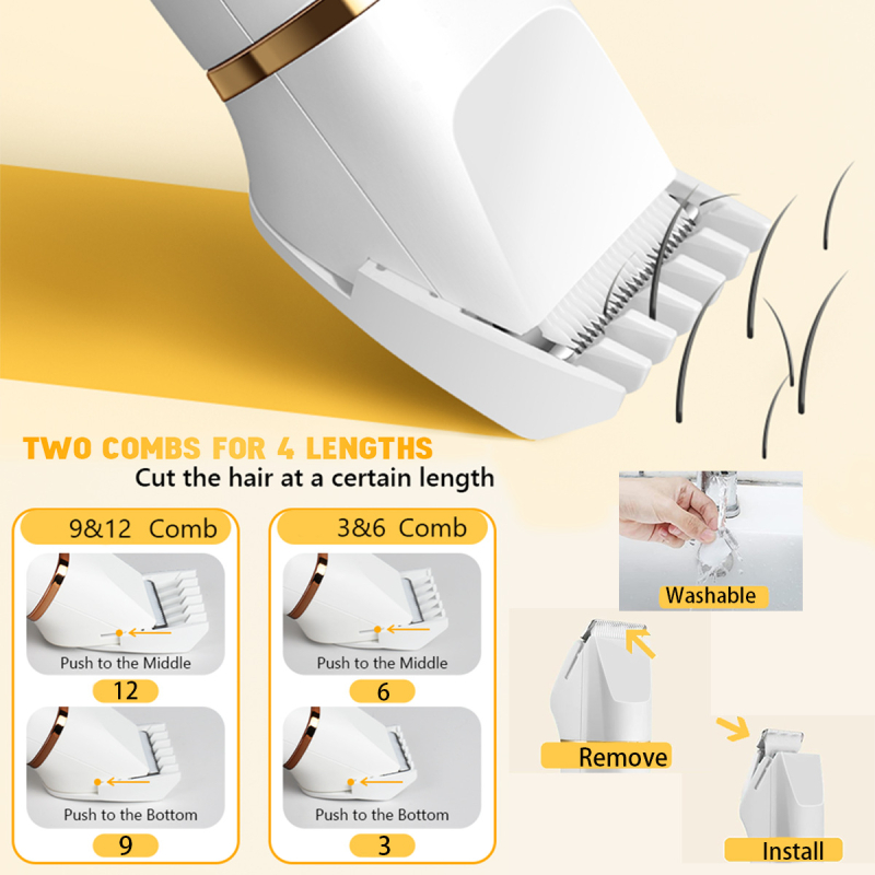 3-in-1 elektromos trimming TC-017 kerámia penge, USB tápegység, ABS + rozsdamentes acél, 317 g