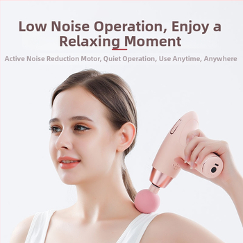 Mini fascia masážny prístroj s bezkartáčovým motorom, 27W, 4 hlavice, 4 rýchlosti, nízka hlučnosť do 36 dB