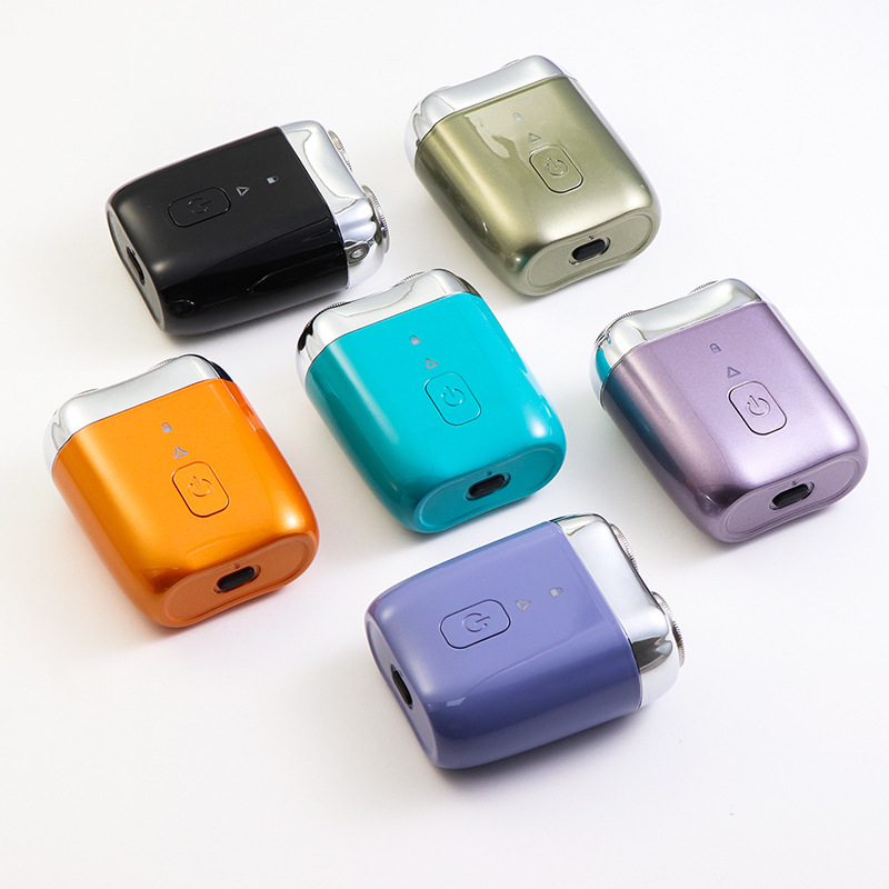 Mali električni brijač, potpuno perivi za cijelo tijelo, 2 rotacijske glave, mokro i suho brijanje, 60-min baterija, punjenje 1 sat