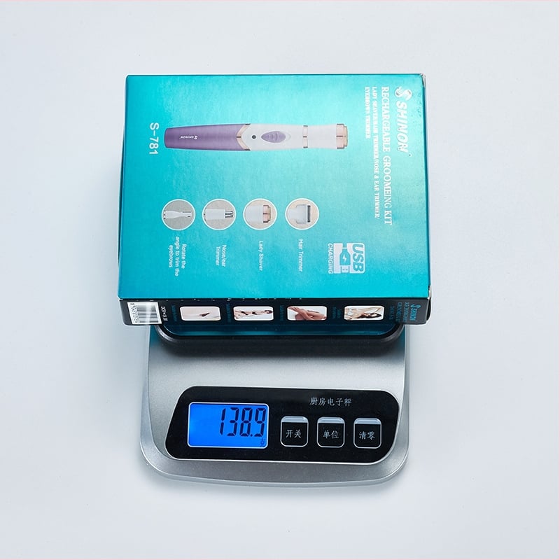 4-in-1 USB-töltéses elektromos testborotva, orrszőr-trimmerrel, teljes testápolási készlet, modell S-781