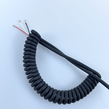 Захранващ кабел, 2/3/4-ядрен, PU обвивка, TPU 0.15 мм² спирално навит дизайн, устойчив на високи температури.