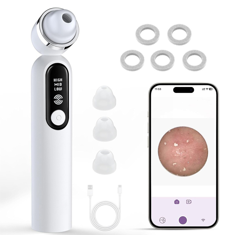 Prenosni vizualni alat za uklanjanje crnih točaka uz APP – čišćenje pora, obnavljanje kože, ugrađena baterija 1000-1200 mAh, IPX0, kućna upotreba