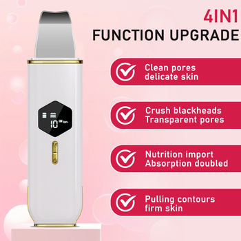 ултразвуков скрабър за кожа за премахване на черни точки – CP088, 3 скорости, ABS корпус и електроплатени части, ултразвукова вибрация, CE сертифициран