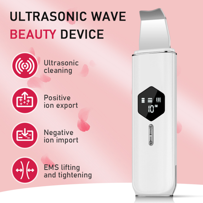 ултразвуков скрабър за кожа за премахване на черни точки – CP088, 3 скорости, ABS корпус и електроплатени части, ултразвукова вибрация, CE сертифициран