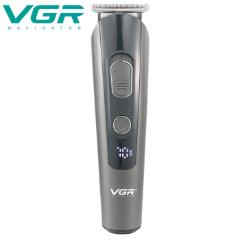 VGR175 USB Többfunkciós Hajvágó és Borotválkozó Készlet LCD kijelzővel, USB töltéssel, kefés motorral, rozsdamentes acél pengékkel, fül- és orrtisztító