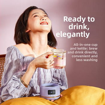 Hrniec zdravia s digitálnym termostatom, objem 0,4 l, 220V, 400–500W, telo z borosilikátového skla, ovládanie mikroprocesorom, model I156