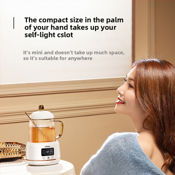 Hrniec zdravia s digitálnym termostatom, objem 0,4 l, 220V, 400–500W, telo z borosilikátového skla, ovládanie mikroprocesorom, model I156