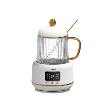 Oală electrică de sănătate cu termostat digital, 0,4 L, 220V, 400–500W, corp din sticlă borosilicat, control microcomputerizat, model I156