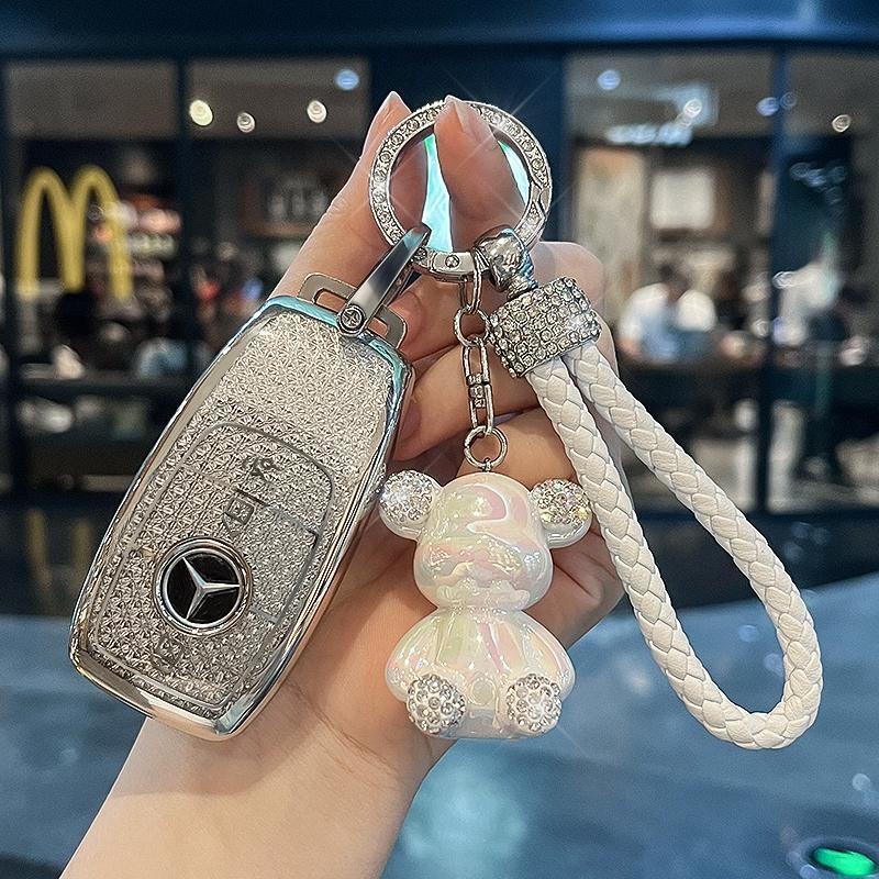 Kućište ključa Mercedes-Benz – TPU materijal, etnički stil, kompatibilno s C260L, E300L, A, C200L, GLC300L, GLA200