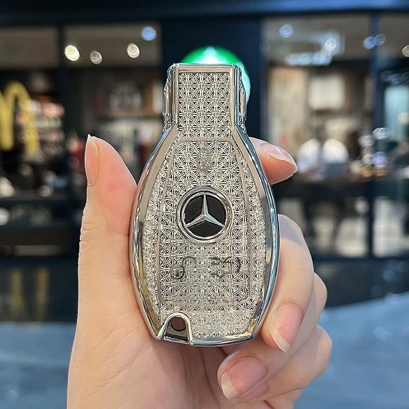 Kućište ključa Mercedes-Benz – TPU materijal, etnički stil, kompatibilno s C260L, E300L, A, C200L, GLC300L, GLA200