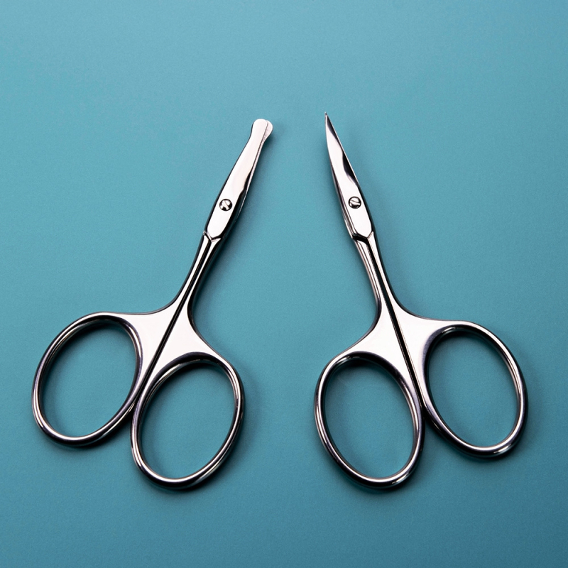 Trimer za nosne dlake i škarice za obrve, nehrđajući čelik, glava okrugla / ravni brid / šiljasti / zakrivljeni brid