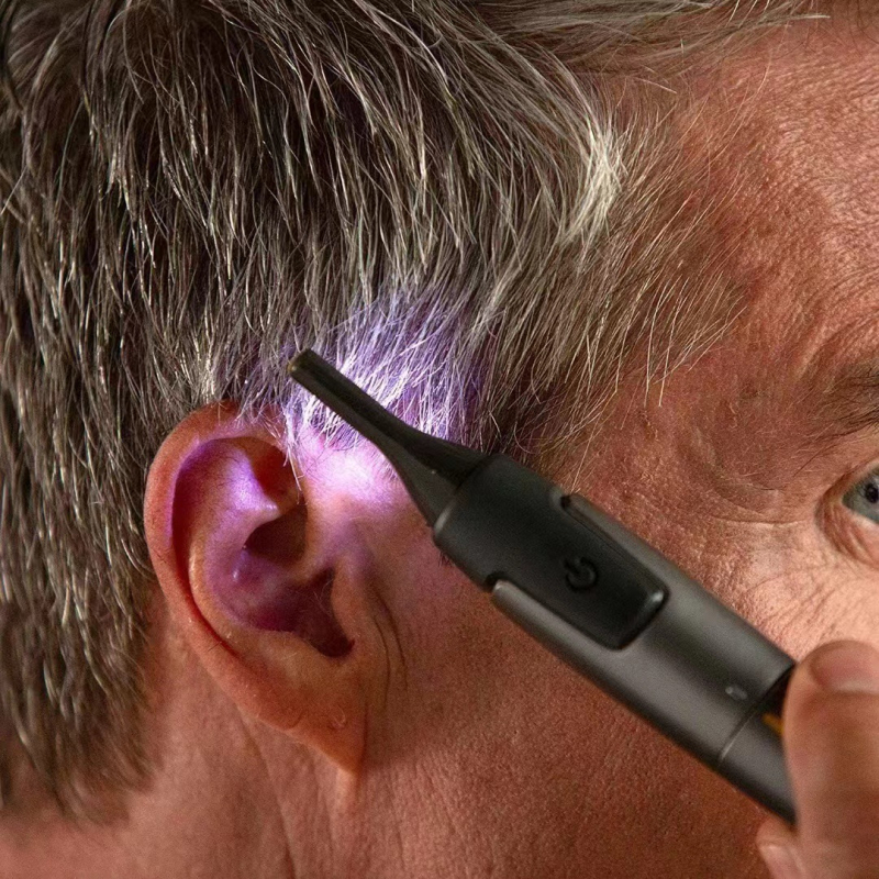 Trimer mini multifuncțional pentru nas și sprâncene, reutilizabil, lamă detașabilă pentru spălare cu apă, baterie încorporată, autonomie peste 7 zile