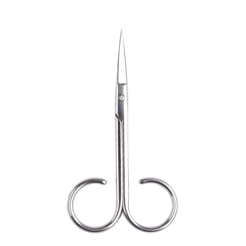 Nerđajuće čelične škare za obrve i dlačice nosa s oštrim vrhovima – kozmetički alat Xingguan, podrijetlo Yangjiang