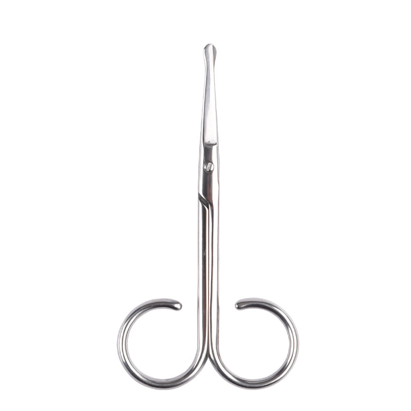 Nerđajuće čelične škare za obrve i dlačice nosa s oštrim vrhovima – kozmetički alat Xingguan, podrijetlo Yangjiang