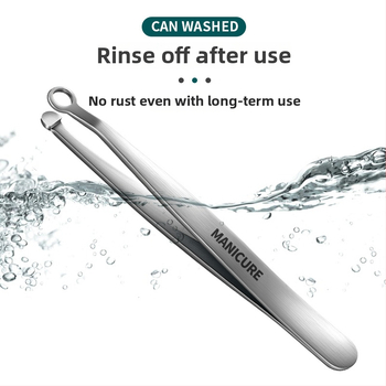 Ručný zastrihávač nosových chĺpkov z nerezovej ocele s guľatou špičkou, vhodný pre mužov aj ženy