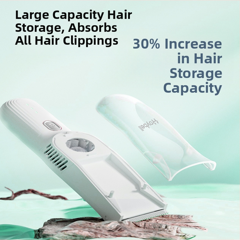 Detský holiaci strojček na vlasy s tichým režimom a automatickým odsávaním vlasov, nabíjateľný, 12 W, vodotesný, značka Good ibe