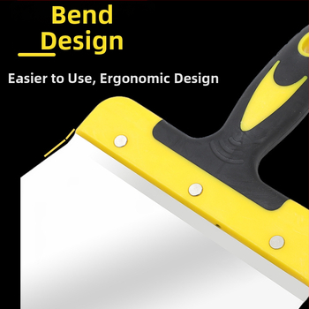 Instrument de chit din oțel inoxidabil, lamă curbată, alimentator, tip lamă plată pentru tencuit