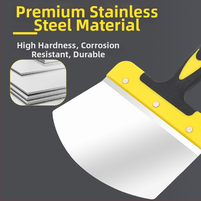 Instrument de chit din oțel inoxidabil, lamă curbată, alimentator, tip lamă plată pentru tencuit