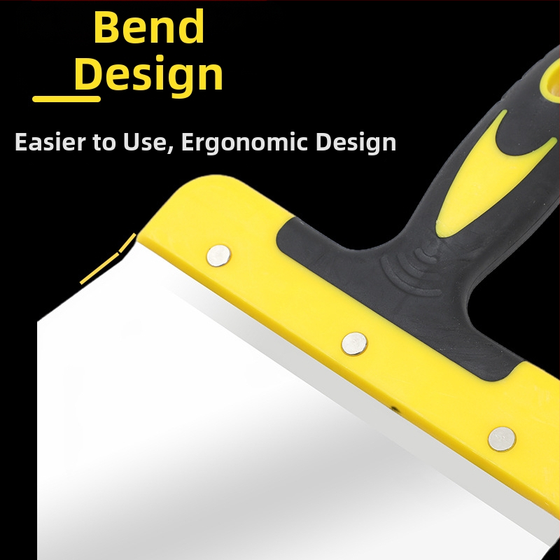 Instrument de chit din oțel inoxidabil, lamă curbată, alimentator, tip lamă plată pentru tencuit