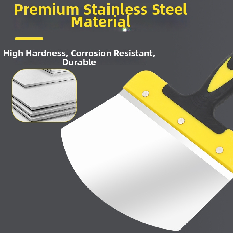 Instrument de chit din oțel inoxidabil, lamă curbată, alimentator, tip lamă plată pentru tencuit