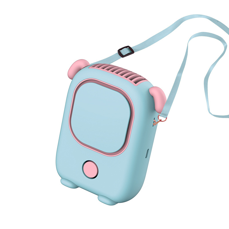 Ventilator pentru gât și mână, fără palete, USB reîncărcabil, 3 viteze, baterie încorporată