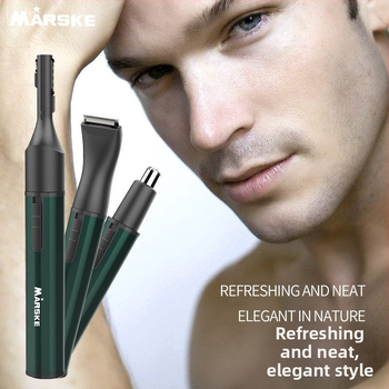 Trimmer 3 în 1 pentru nas, sprâncene și păr pe tâmple, pentru bărbați, complet automat, alimentare la rețea