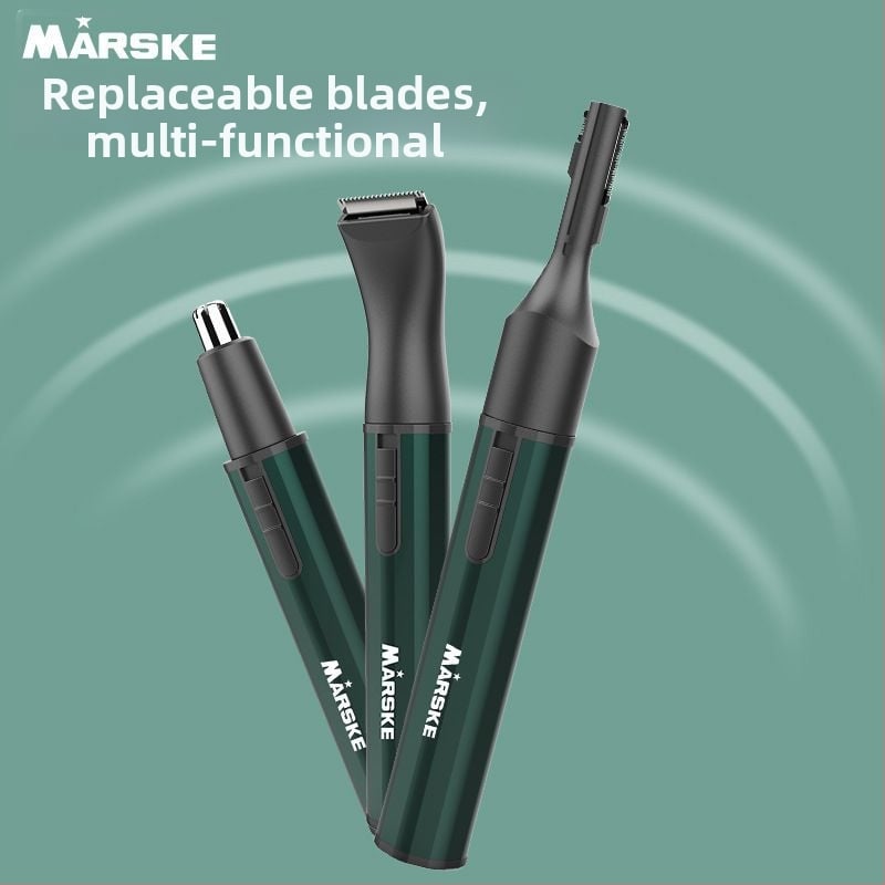 Trimmer 3 în 1 pentru nas, sprâncene și păr pe tâmple, pentru bărbați, complet automat, alimentare la rețea