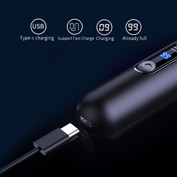 Električni trimer za nos, punjivi, ugrađena baterija 300–500mAh, odvojiva i periva glava za rezanje, kućište od ABS-a