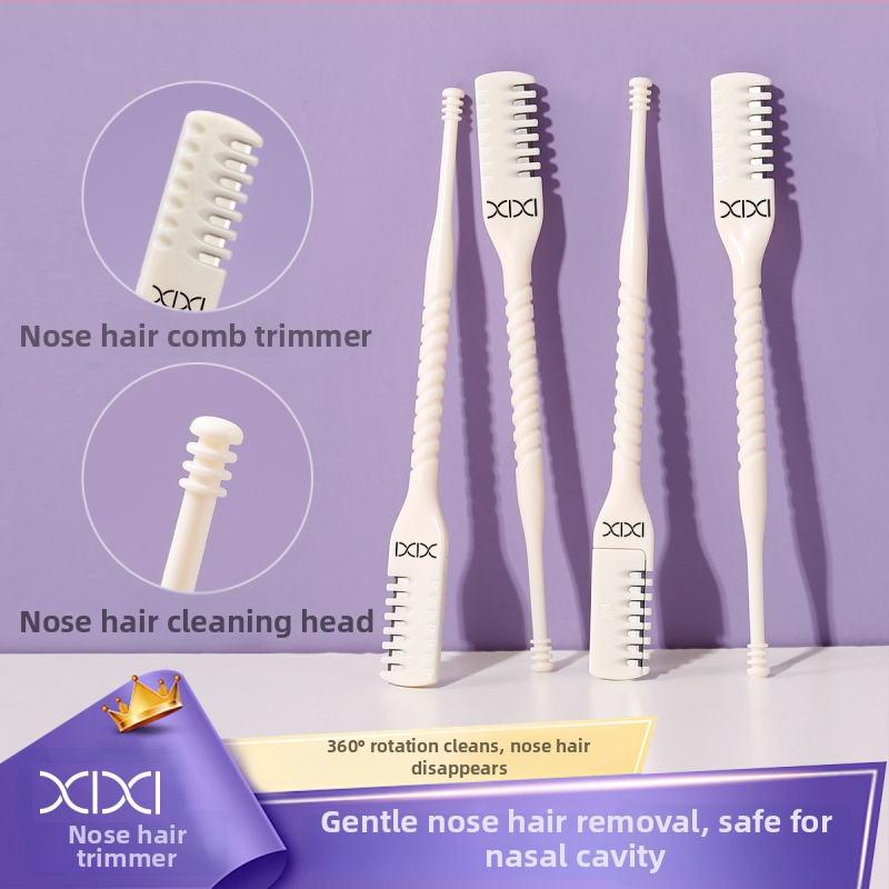 Orrszőrnyíró fésűs fogakkal férfiaknak és nőknek, karcolásmentes, kézi tisztítás (Márka: Xixi; Mindennapi használatra; Szépségápolási eszköz)