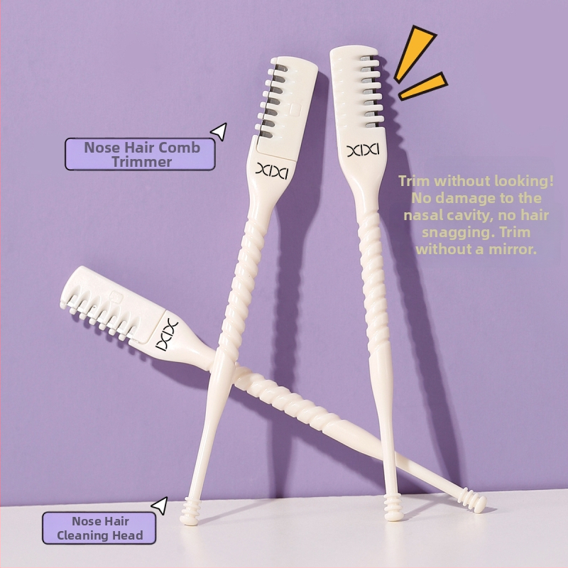 Orrszőrnyíró fésűs fogakkal férfiaknak és nőknek, karcolásmentes, kézi tisztítás (Márka: Xixi; Mindennapi használatra; Szépségápolási eszköz)