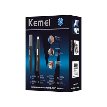 KM-6668 Kemei USB-üzemeltetésű három az egyben kompakt trimmelő orr-szőrökhöz, oldalsó szakállhoz és szemöldökhöz