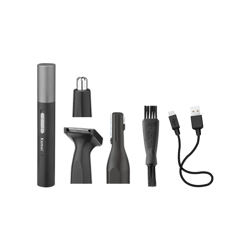 KM-6668 Kemei USB-üzemeltetésű három az egyben kompakt trimmelő orr-szőrökhöz, oldalsó szakállhoz és szemöldökhöz