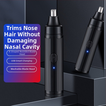Trimmer electric pentru nas cu baterie încorporată, autonomie de peste 30 de zile, cap de tăiere detașabil și lavabil, carcasă din ABS