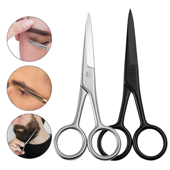 Rozsdamentes acélból készült grooming olló készlet szemöldök, szempilla, arc szőrzet, szakáll és orrszőrzet számára - Record Work