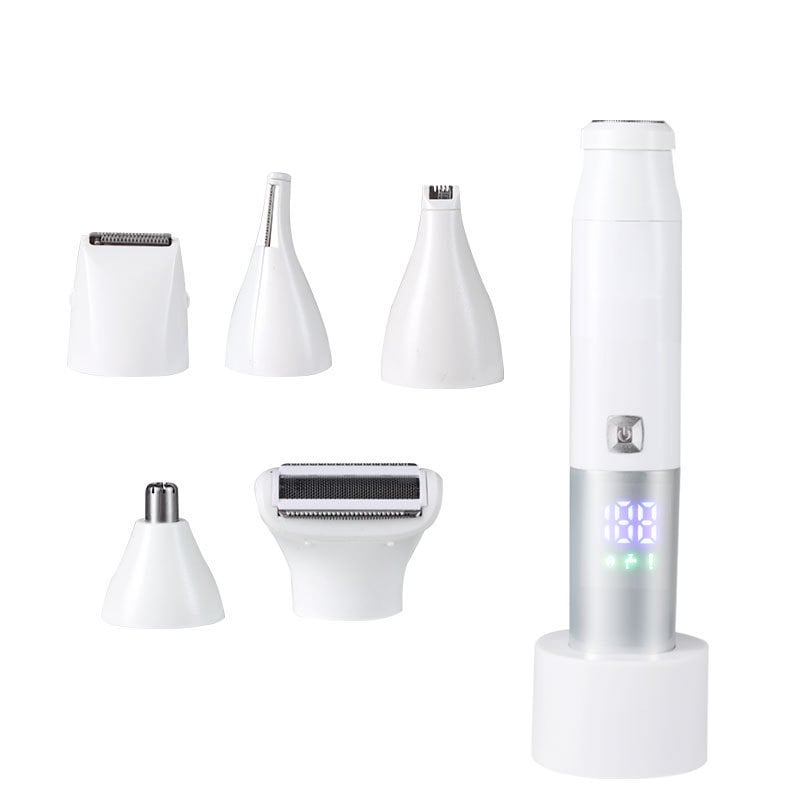 Női USB-töltéses elektromos borotva és trimming készlet, teljes testre mosható, rozsdamentes acél vágófej, kefés motor, FR-998 modell, 320 g, nedves és száraz használatra