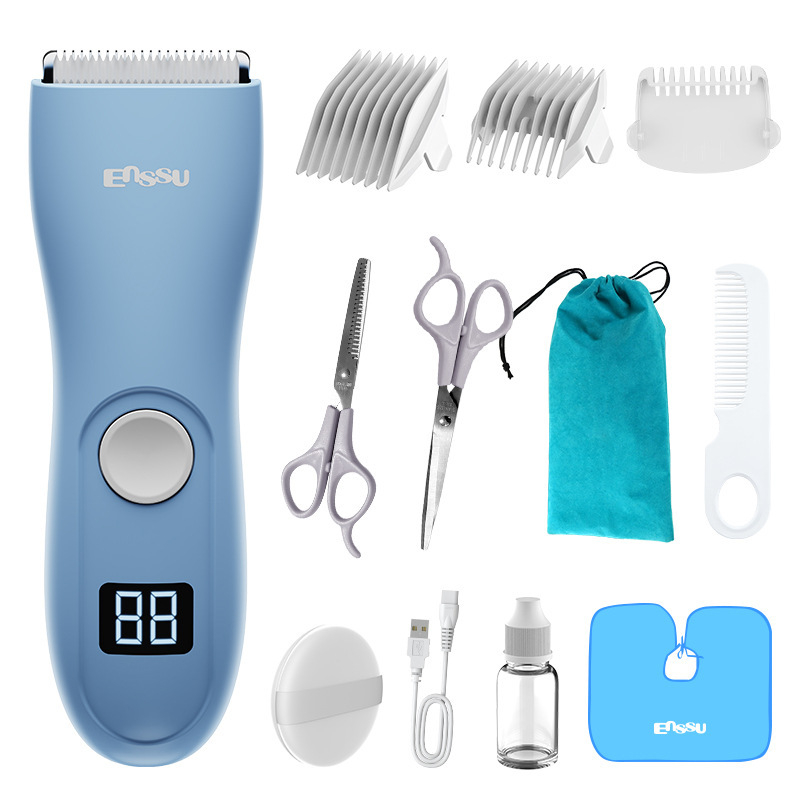 Enssu Dječji aparat za šišanje kose – punjiv, 5W, vodootporan, za novorođenčad i djecu