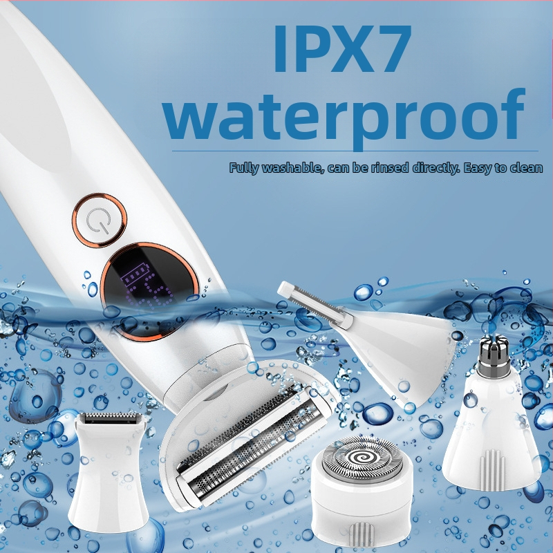 Ženski električni brivnik in odstranjevalec dlak pet v enem, model 733, 5 nožev, USB napajanje, ABS ohišje, vodoodporen