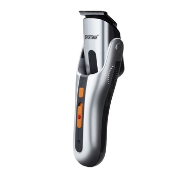 Titánium ötvözet pengékkel rendelkező elektromos hajvágó és trimmelő készlet, 4W motor, beépített 500–800 mAh akkumulátor, üzemidő 1–3 óra, zaj alatt 36 dB