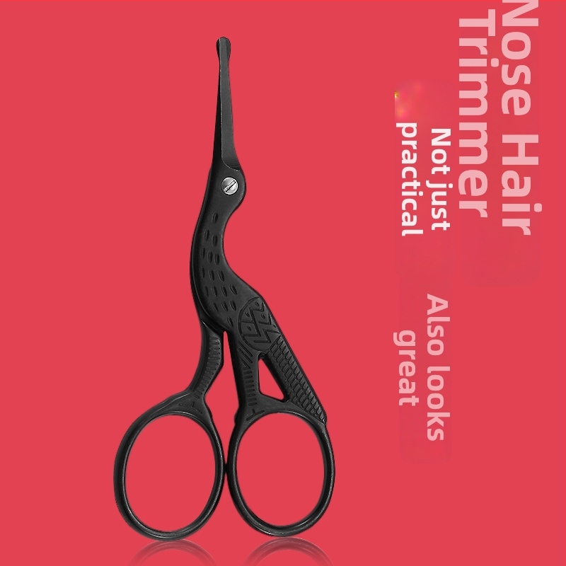 Zastrihávač chĺpkov v nose a nožnice na obočie – nehrdzavejúca oceľ, ručné ovládanie, kozmetické nástroje