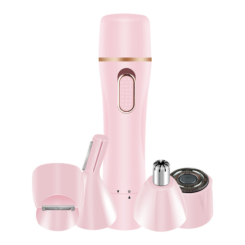 4 az 1-ben száraz elemű trimmer testre és arcra – orrlyukak szőrszálainak nyírása, szemöldök és oldalszakáll, modell BZ-3566, ABS tokkal