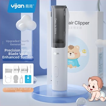 Yijan Dječji aparat za šišanje s usisavanjem – izuzetno tih, punjiv, vodootporan, za novorođenčad i djecu