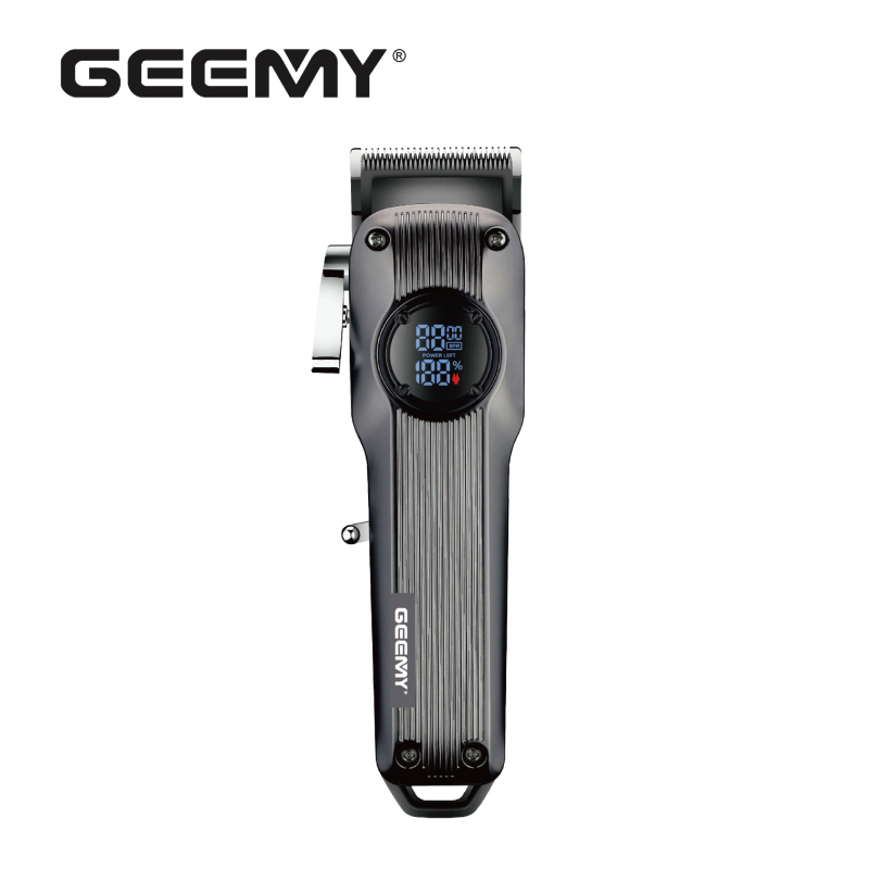 Geemy 8050 Hajvágó készülék brushless motorral, rozsdamentes acél pengék, beépített akkumulátor 1200–2000 mAh, újratölthető