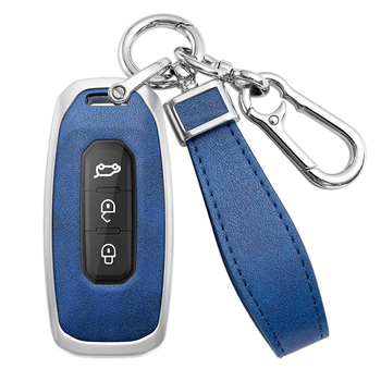 Husă de cheie auto pentru Ford Territory – aliaj de zinc + piele, de înaltă clasă, Shanyin