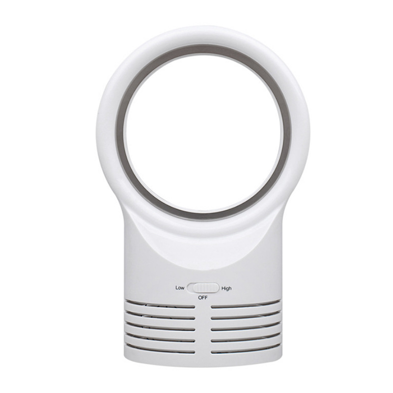 Stolni bezlopatni ventilator — USB napajanje, 2 brzine, buka < 36 dB, mijeljiva baterija, domet do 10 m²