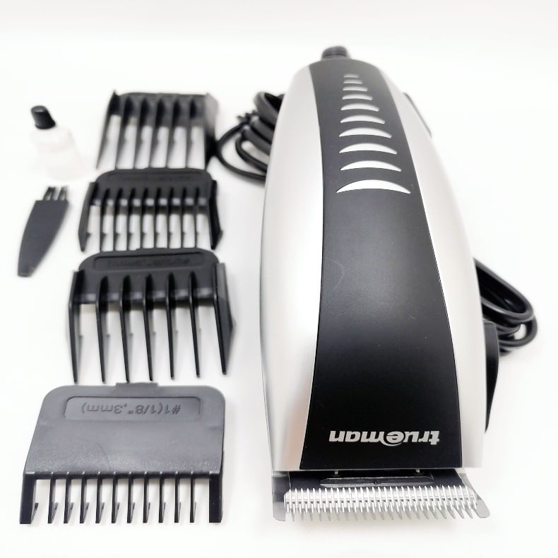 Real Man 977A Elektromos hajvágó felnőtteknek beépített akkumulátorral, kefés motor, rozsdamentes acél pengék, zaj alatt 36 dB