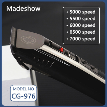 Ake Mei 976 professzionális haja vágó, titánium ötvözetű vágófej, kefés motor, beépített akkumulátor 2000–4000 mAh, üzemidő 3–6 óra, vízálló ház, részben öblíthető tisztítás