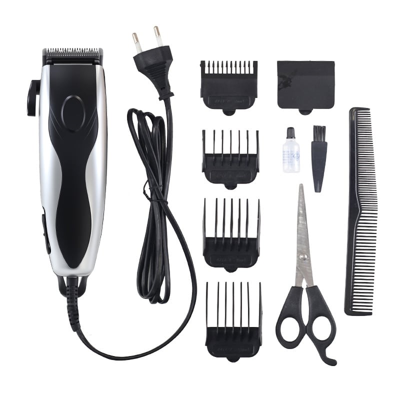 VOAUN/Wolang Vezetékes elektromos hajvágó – professzionális, hálózati tápegység, kefés motor, rozsdamentes acél pengék, zaj 46–70 dB