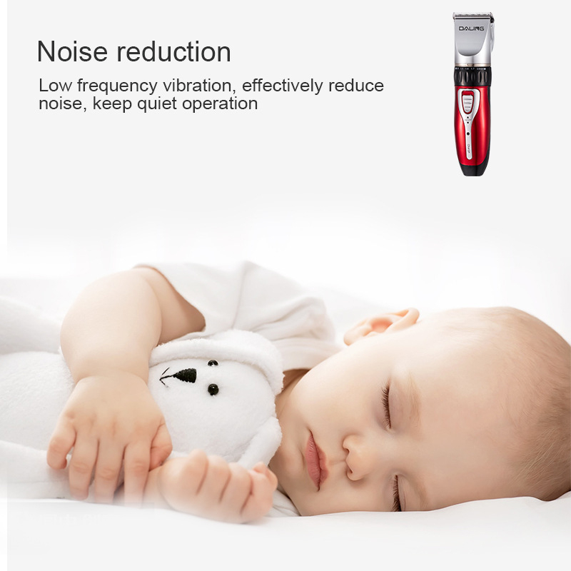 Daling JC-0817 újratölthető elektromos hajvágó – rozsdamentes acél vágófej, levehető tisztítófej, alkalmas felnőtteknek és gyerekeknek.