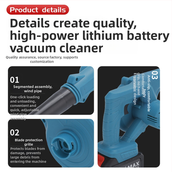 Suflător fără fir cu baterie litiu, pentru casă și mașină, compact, puternic, 21V, fără funcție de vid