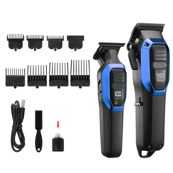 Set za šišanje kose za kućni salon, ponovno punjenje, s četkasti motorom, keramičnim oštricama, ugrađena baterija 1200-2000 mAh, buka 46-70 dB